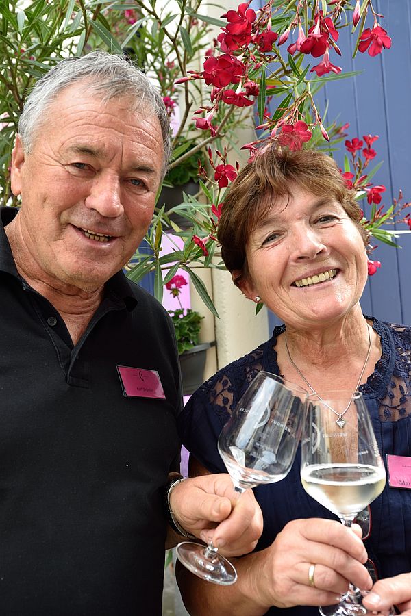 Marianne und Karl Grünler, frühere Innhaber des Weinguts